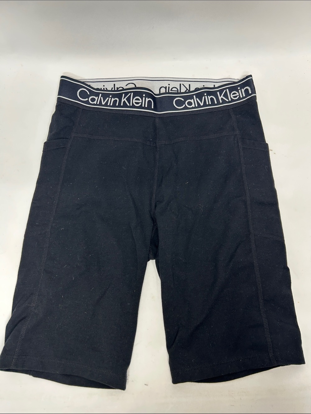 Calvin Klein Performance Black woMen's Stretch biker shorts with Logo Waistband
